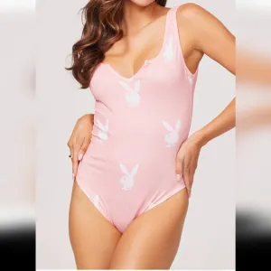 Playboy Francine Bunny Logo Bodysuit