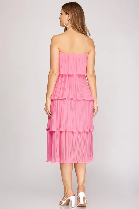 Pleated Layered Dress