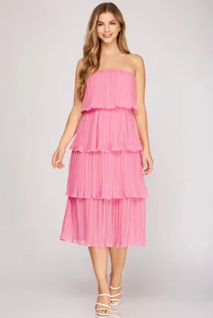 Pleated Layered Dress