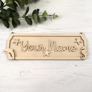 Plywood Personalised Street Sign Kit - Sea Life
