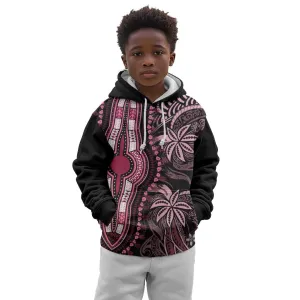 Polynesia Mixed African Dashiki Kid Hoodie Afro-pacific Culture - Pink LT9