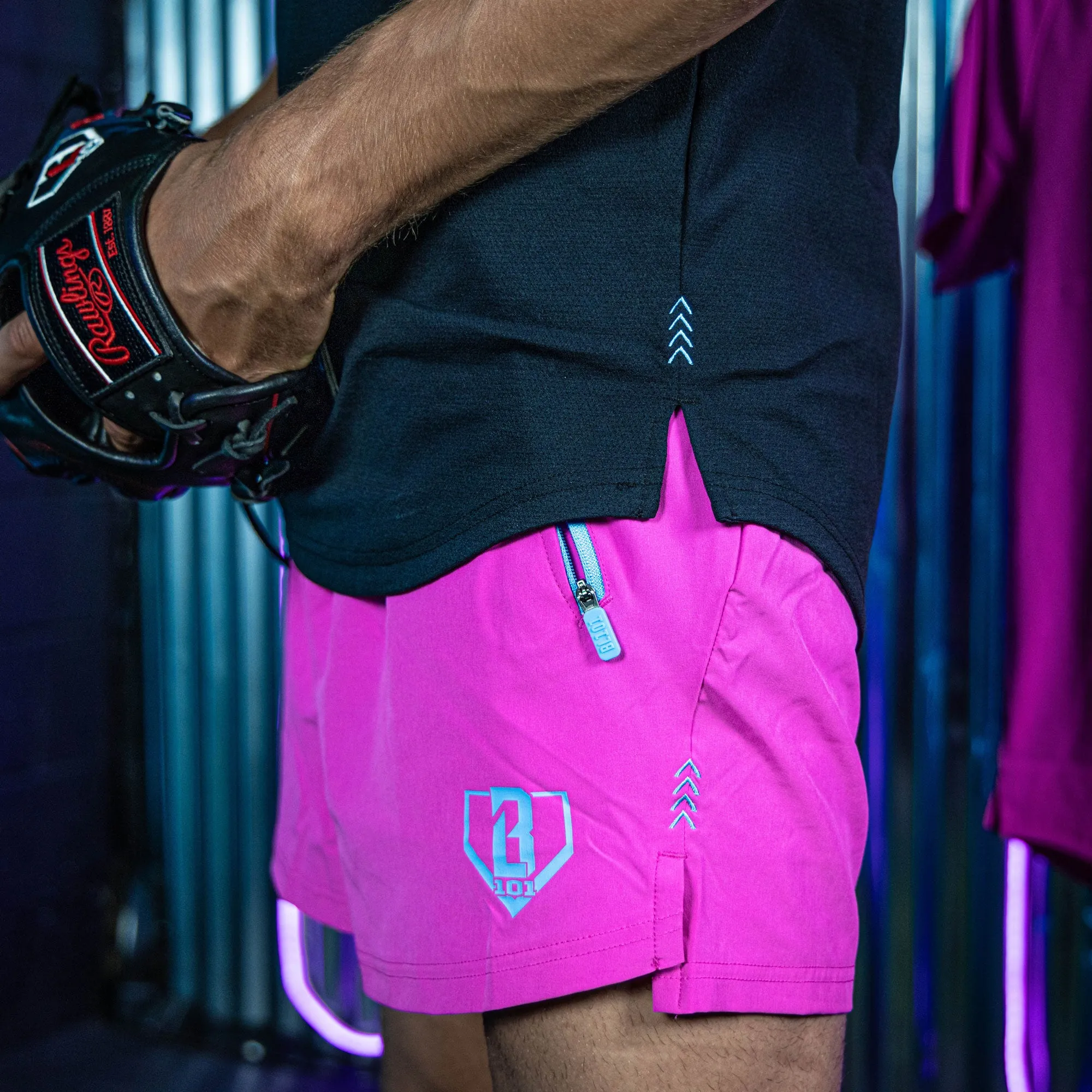 Pro Series Youth Shorts V2 with Liner - Cotton Candy Pink