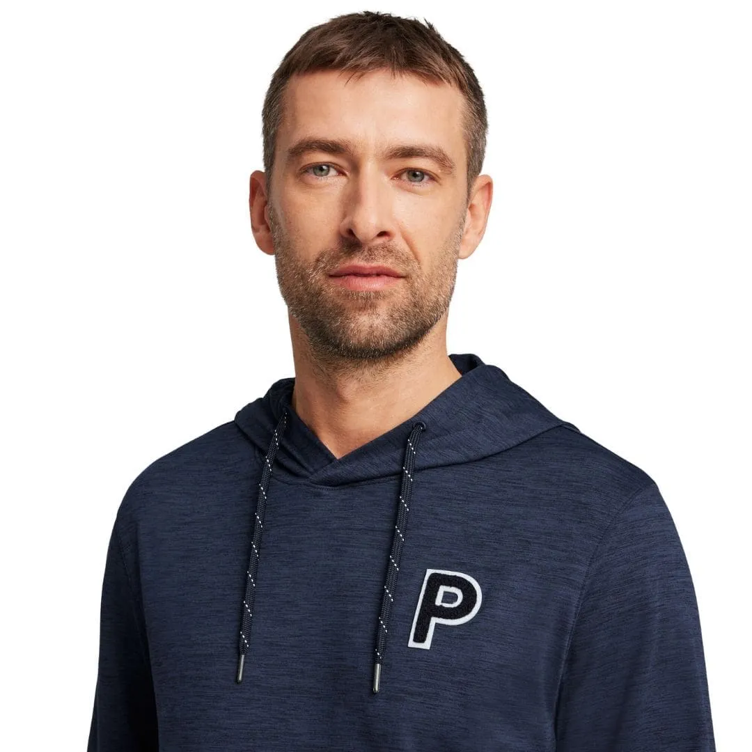 Puma Men's Cloudspun Patch Golf Hoodie (Deep Navy Heather)