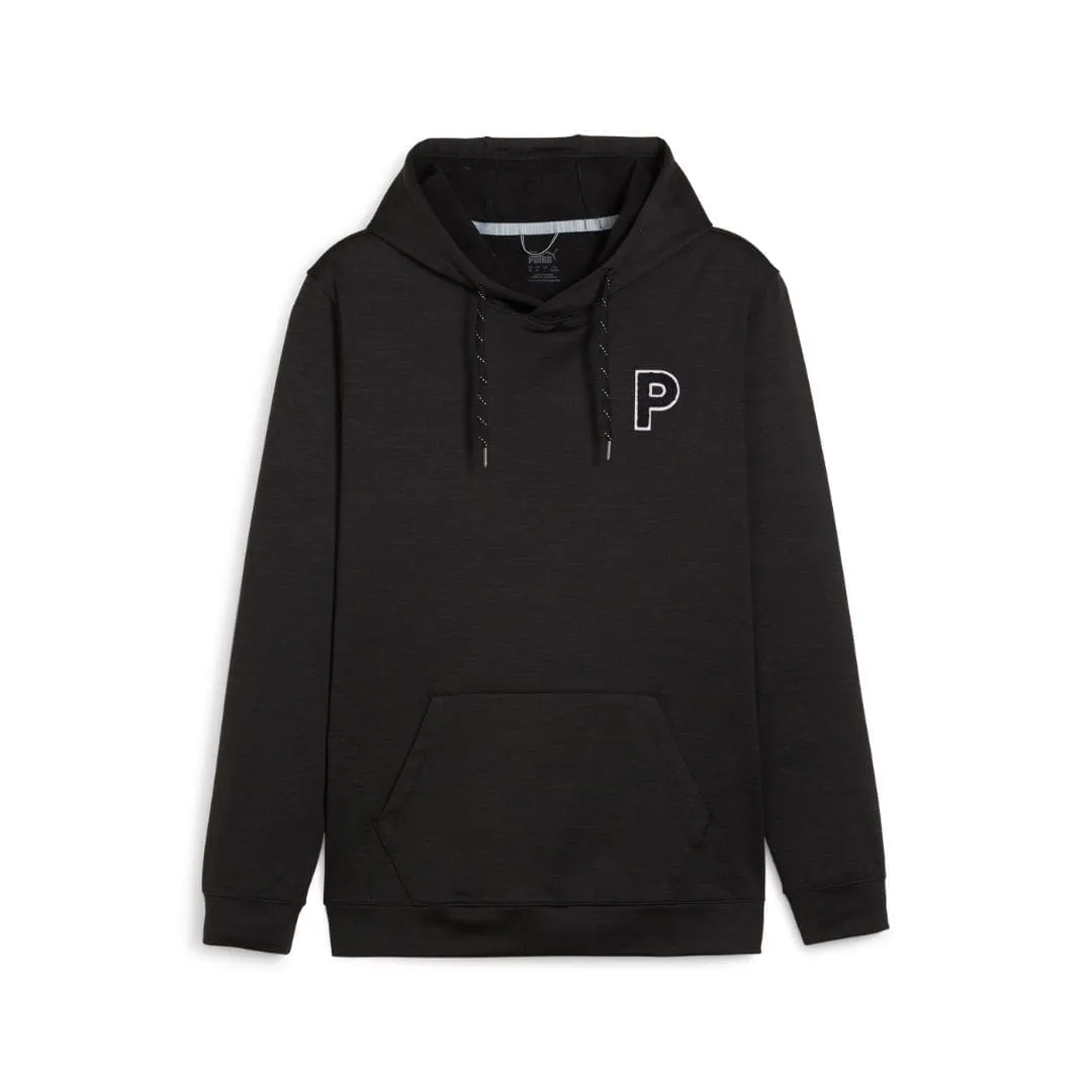 Puma Men's Cloudspun Patch Golf Hoodie (Puma Black Heather)
