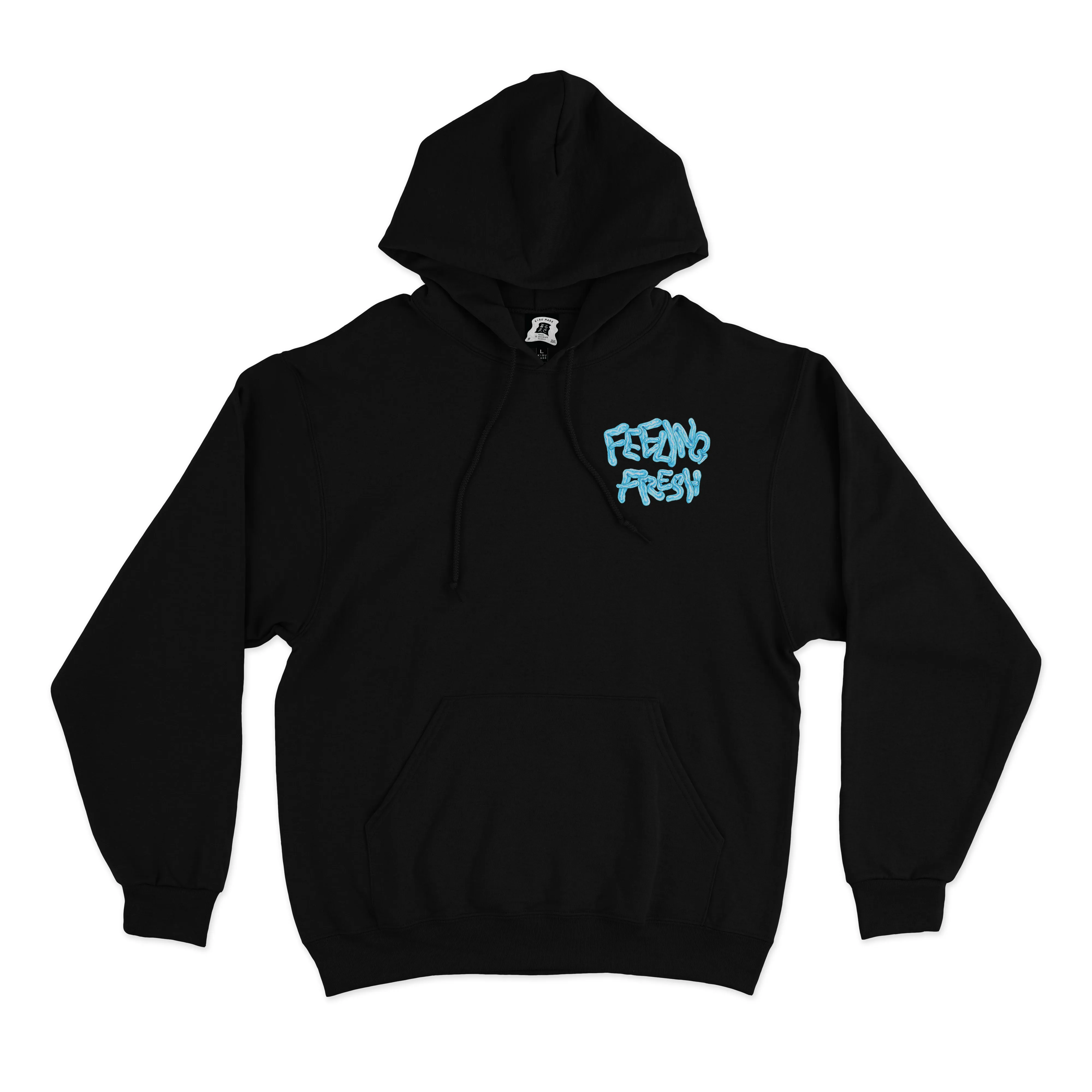 "Feeling Fresh" Basic Hoodie Black/White