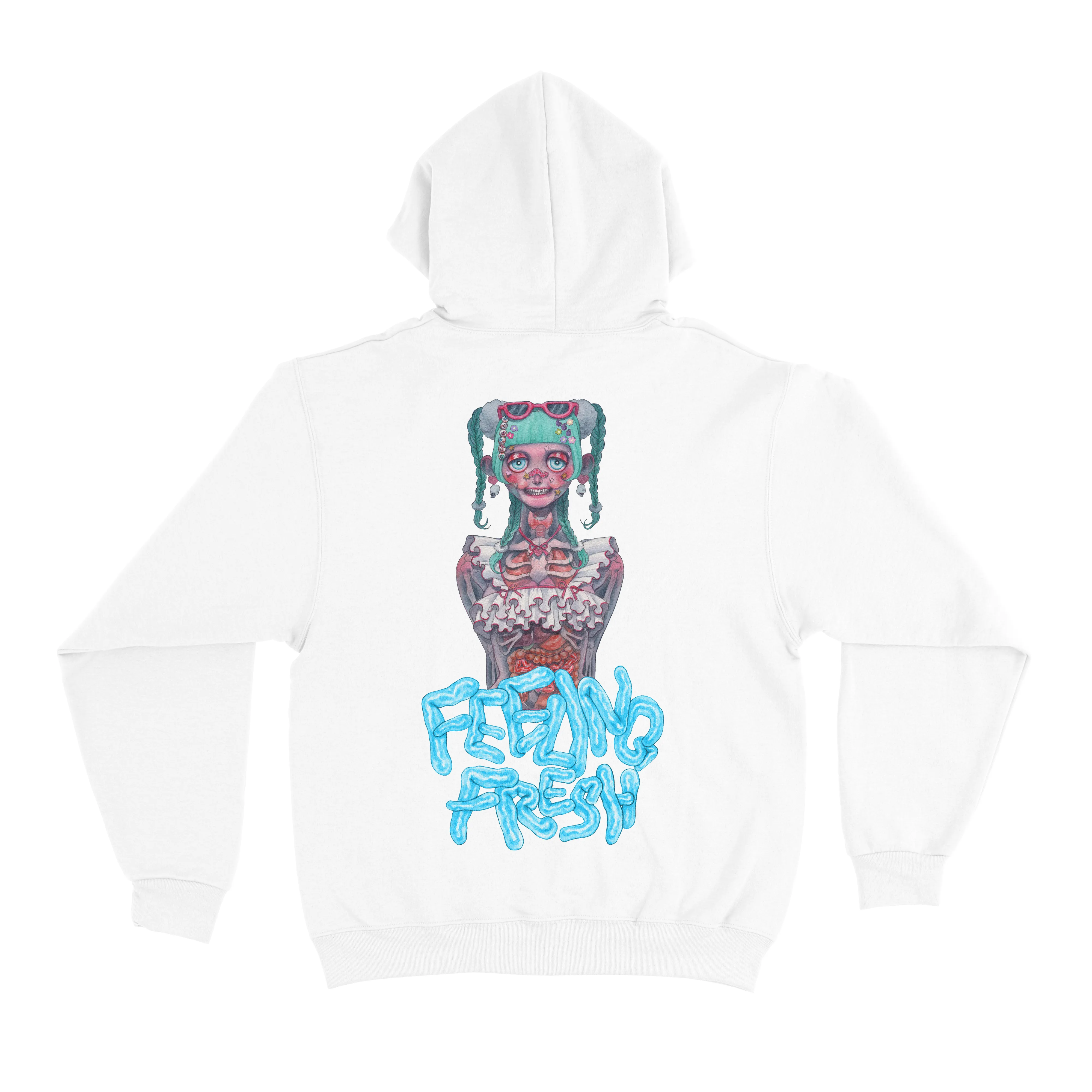 "Feeling Fresh" Basic Hoodie Black/White