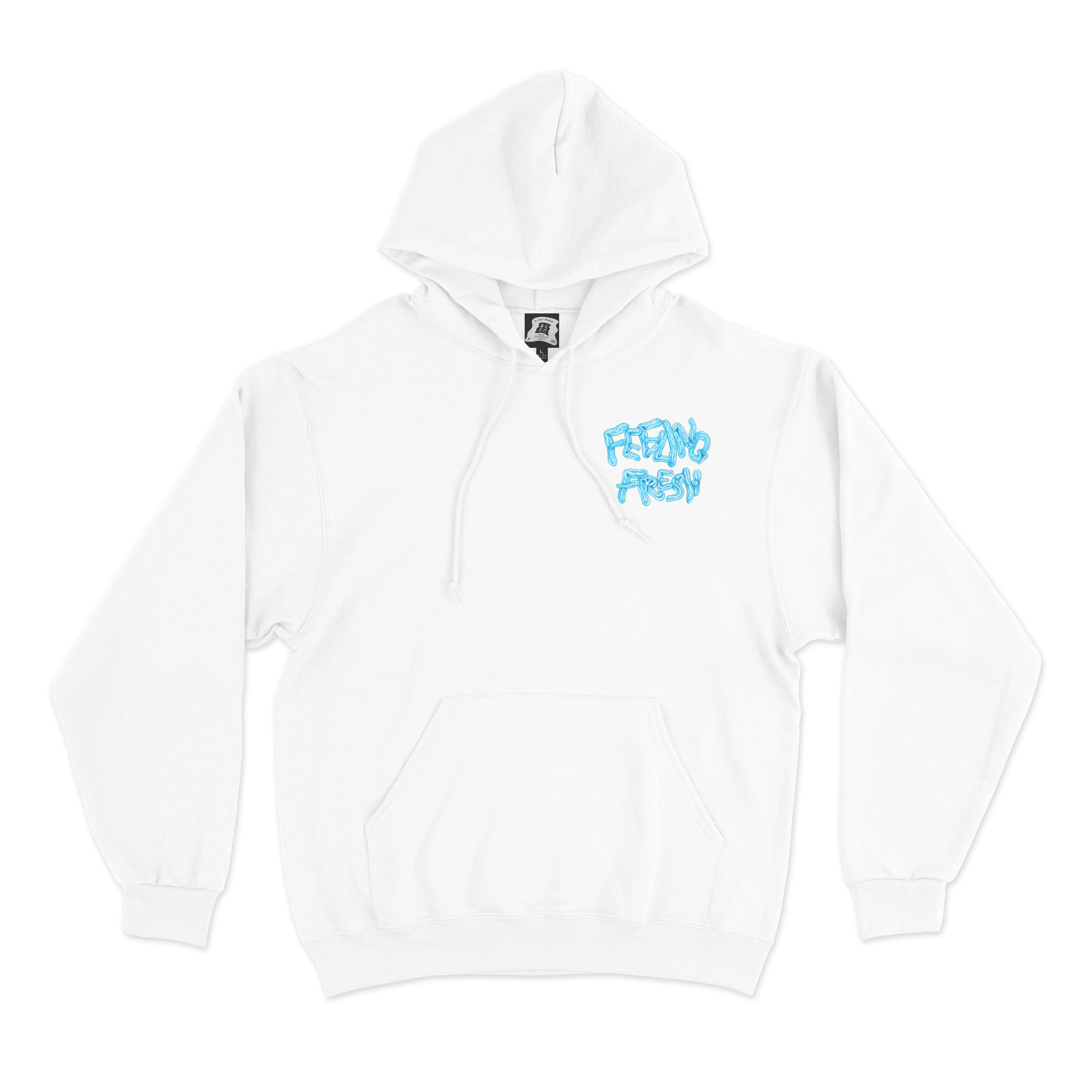 "Feeling Fresh" Basic Hoodie Black/White