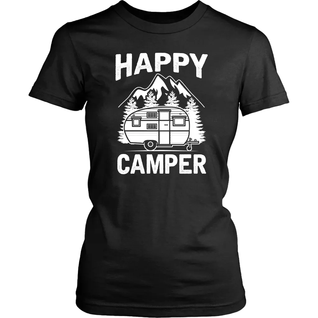 "Happy Camper" Trailer - Shirts and Hoodies