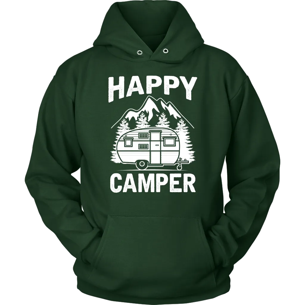 "Happy Camper" Trailer - Shirts and Hoodies