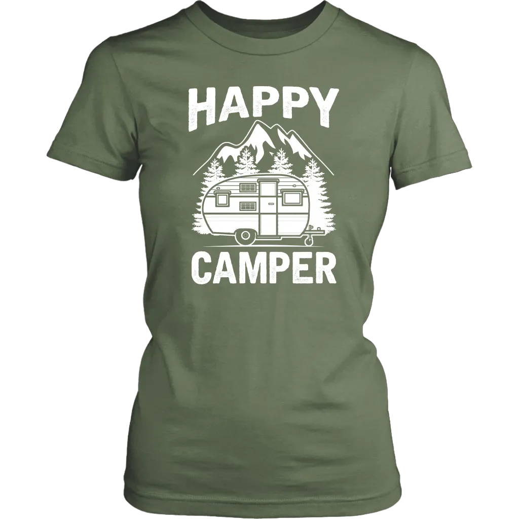 "Happy Camper" Trailer - Shirts and Hoodies