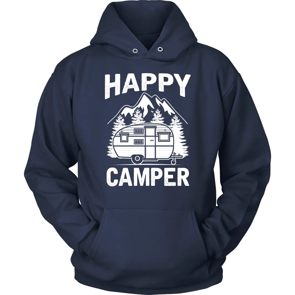 "Happy Camper" Trailer - Shirts and Hoodies