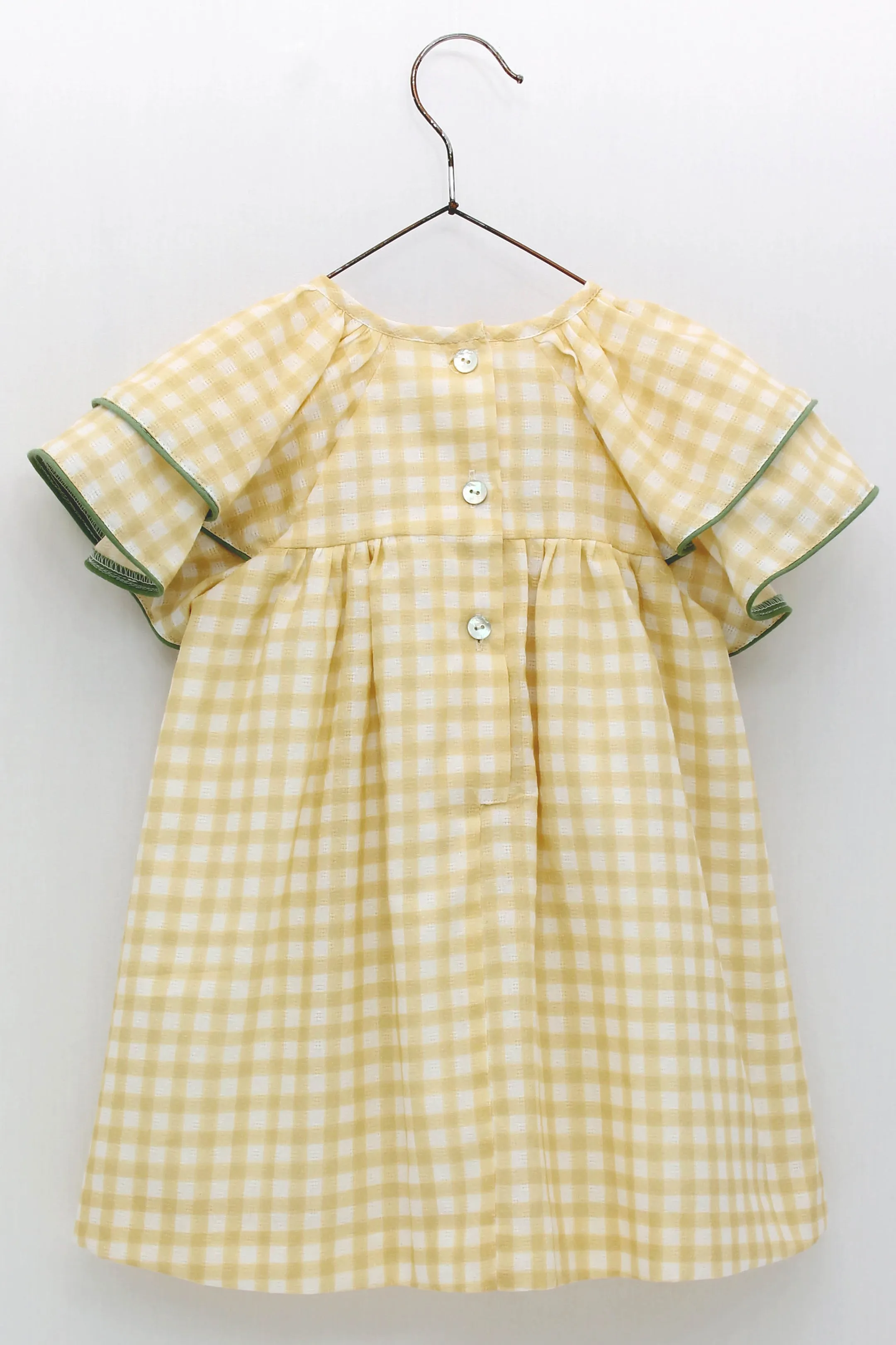 "Hera" Lemon Gingham Dress