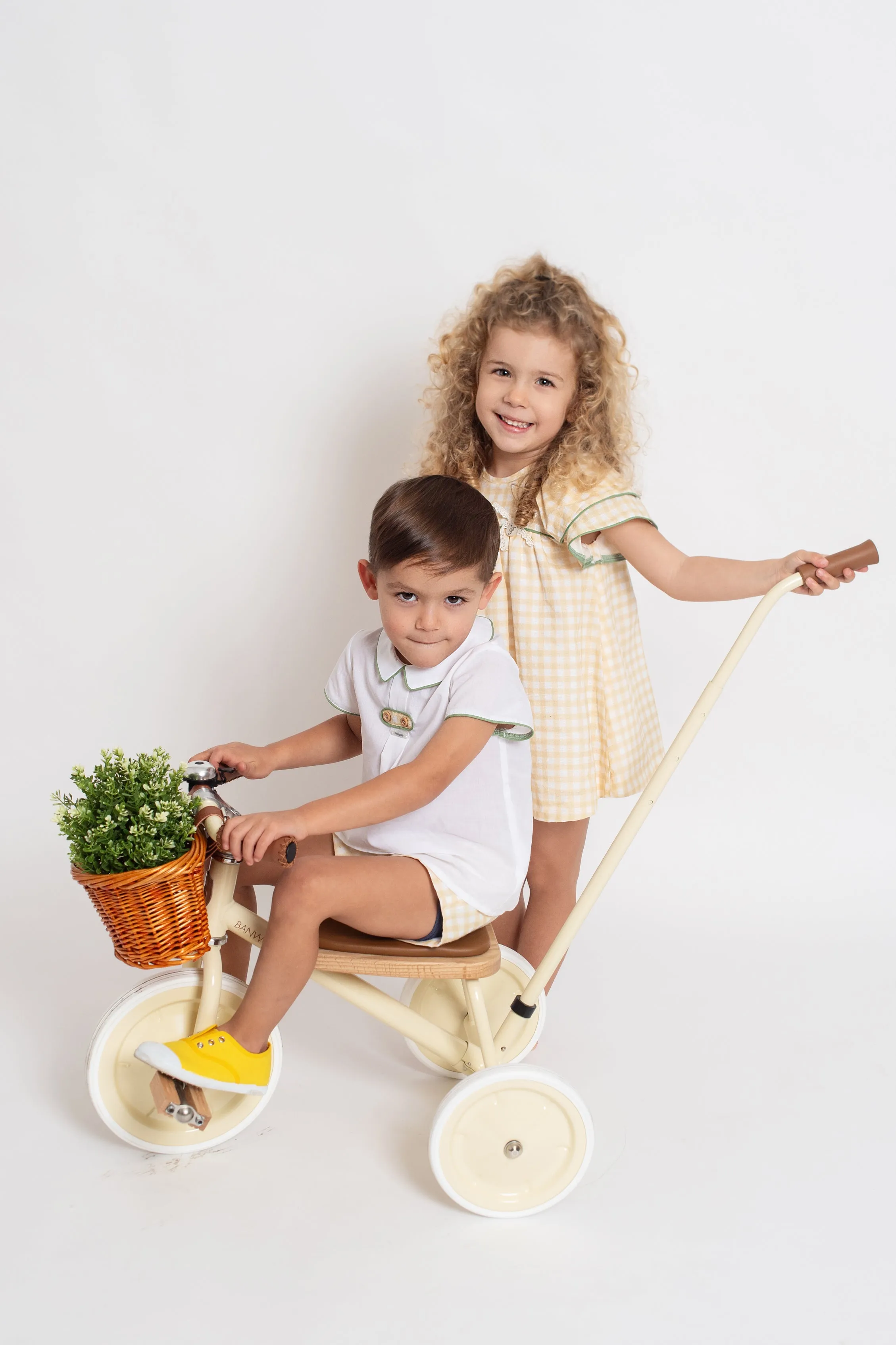 "Hera" Lemon Gingham Dress