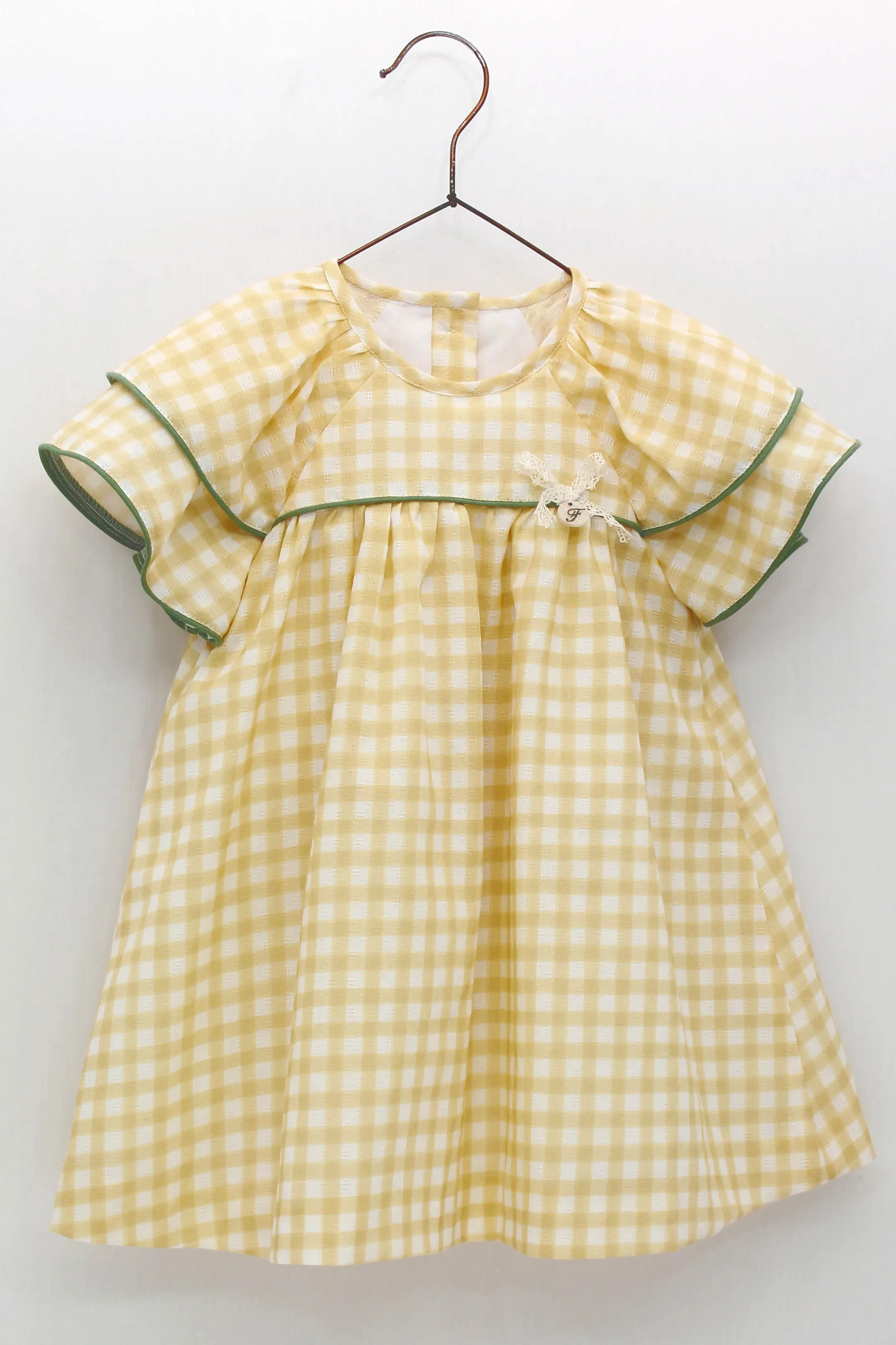 "Hera" Lemon Gingham Dress