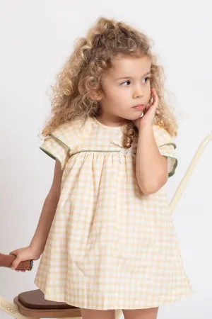 "Hera" Lemon Gingham Dress
