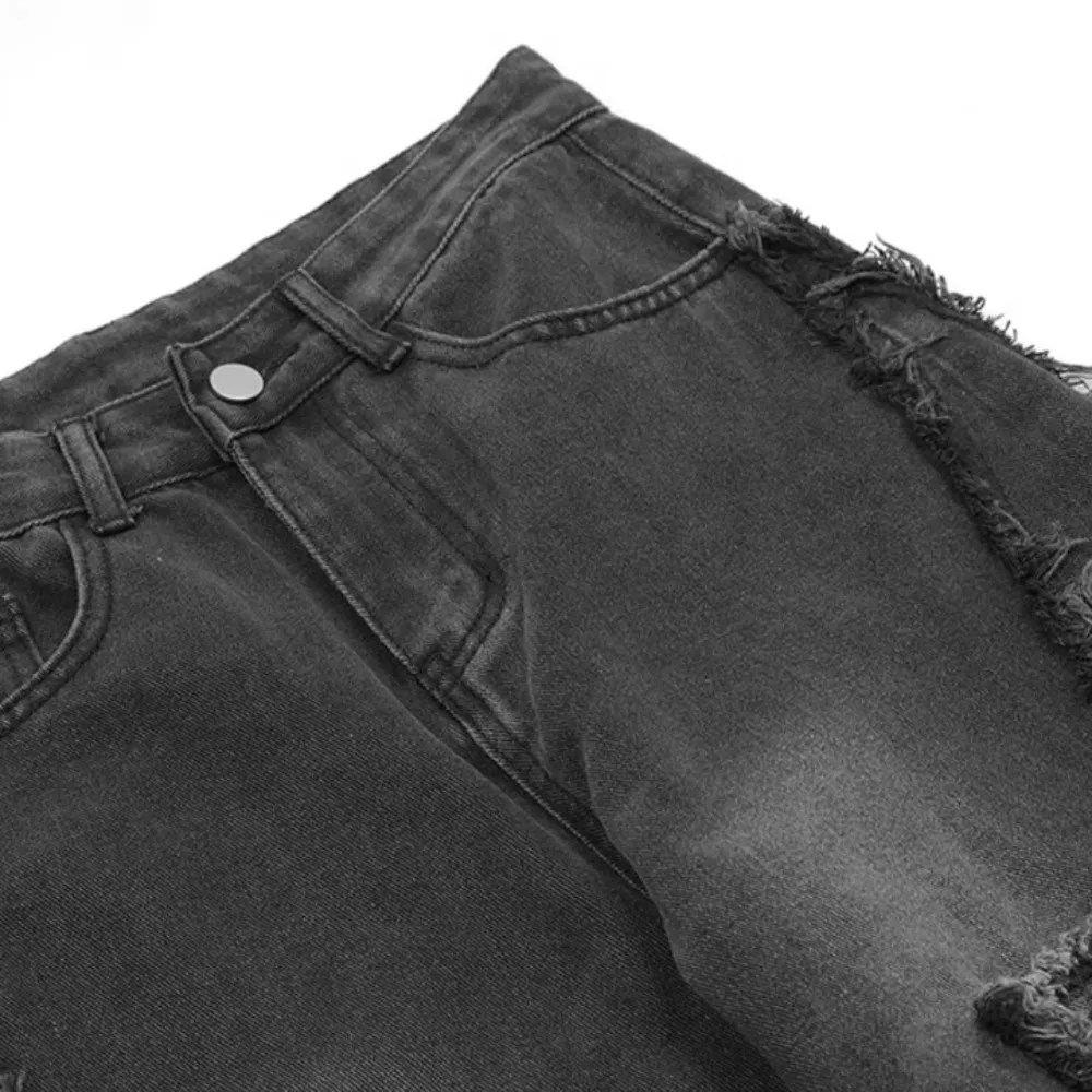 "Hip Hop Big Pentagram Distressed" Jeans