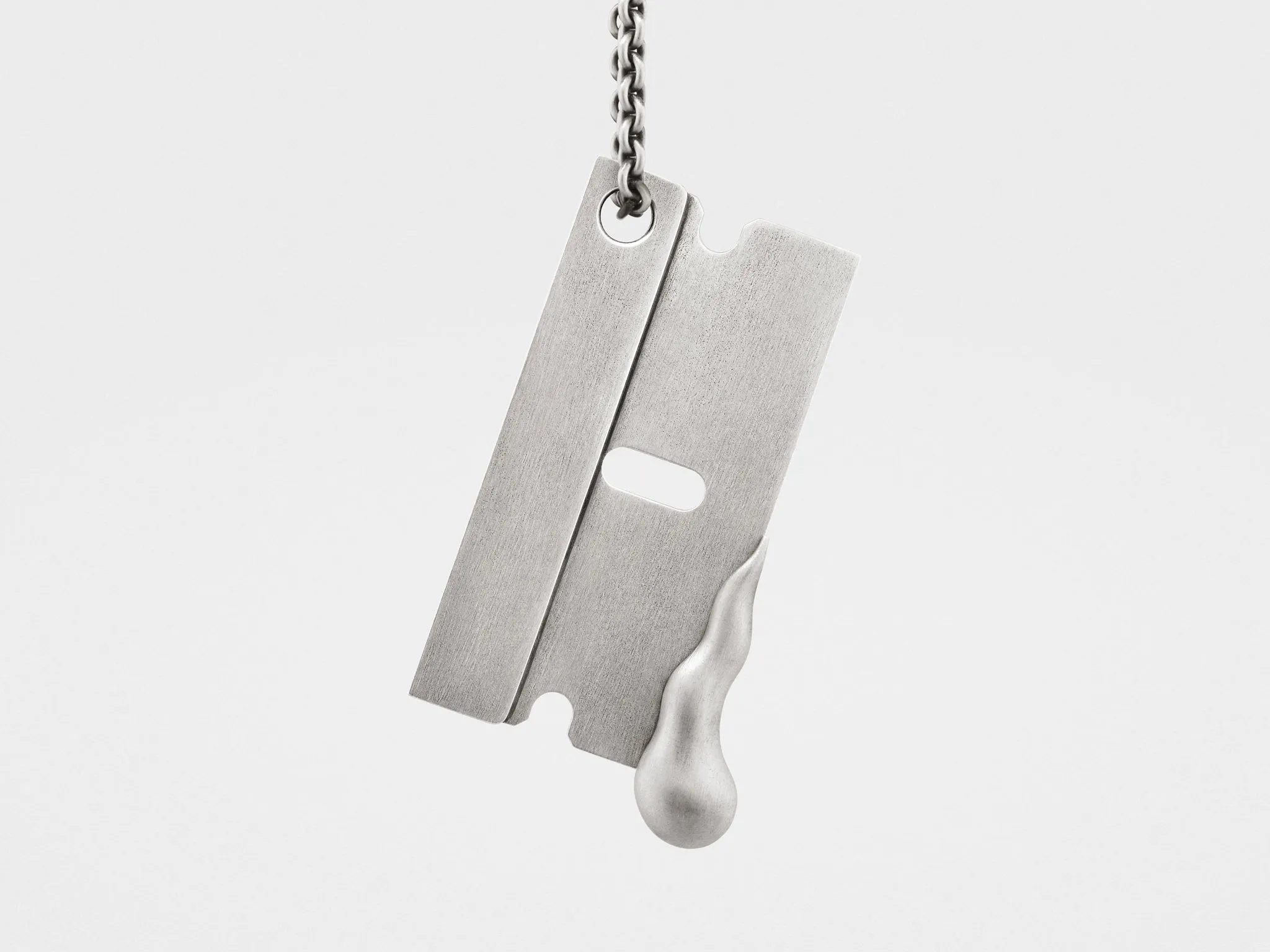 "Sharp Edge" Razor Pendant in Sterling Silver