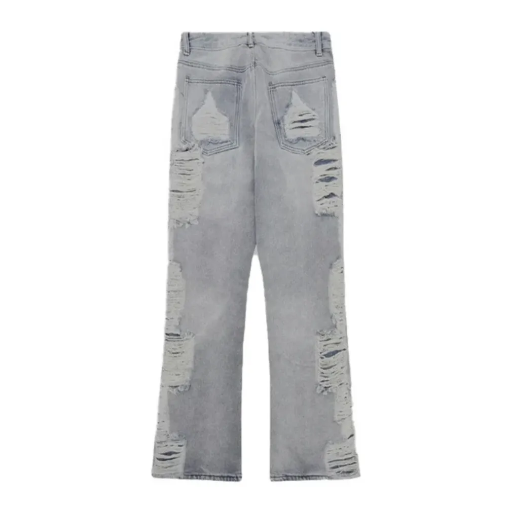 "Street Side Ripped Straight" Jeans