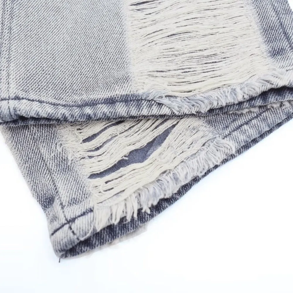 "Street Side Ripped Straight" Jeans