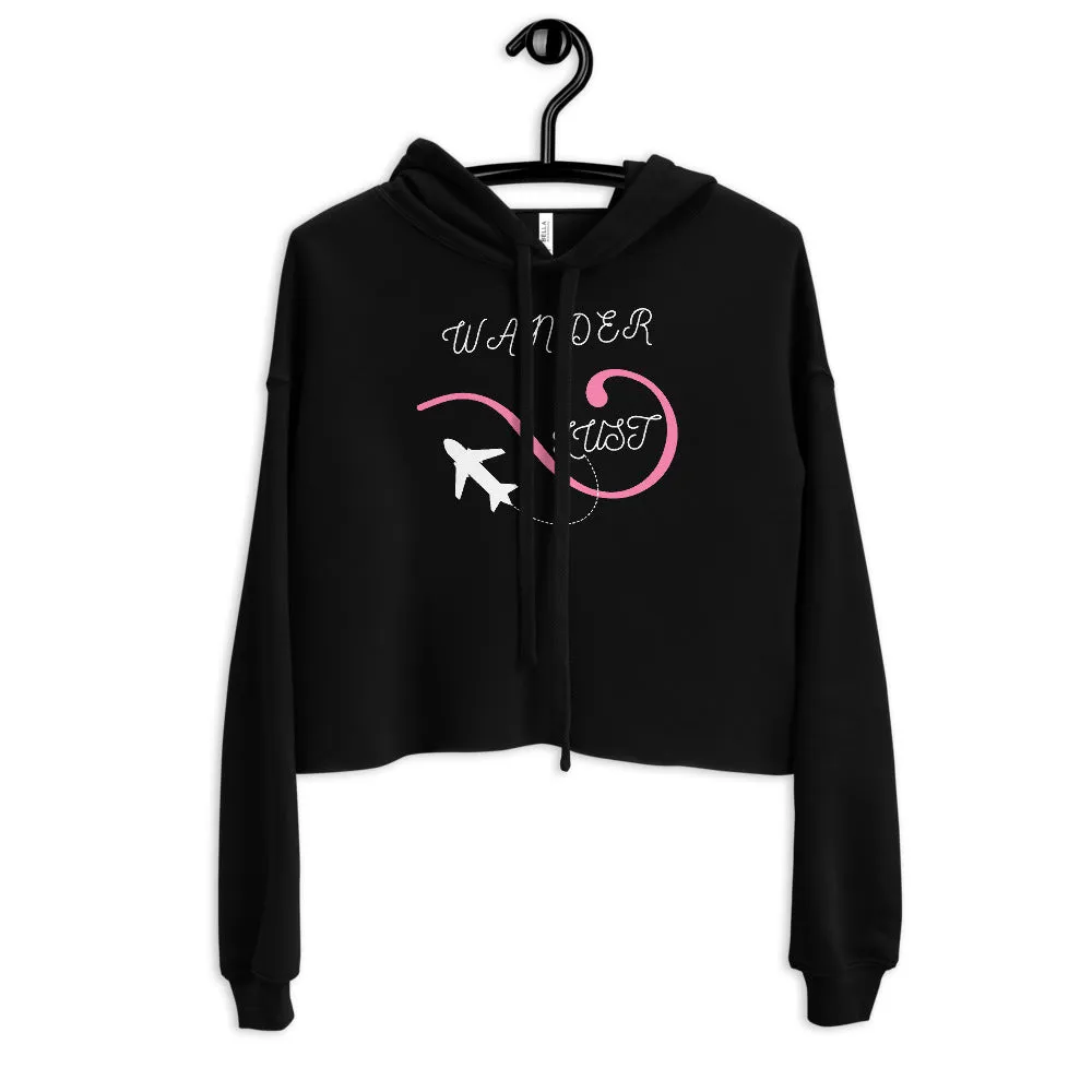 "Wanderlust" Women's Travel Crop Hoodie Eco Sweatshirt