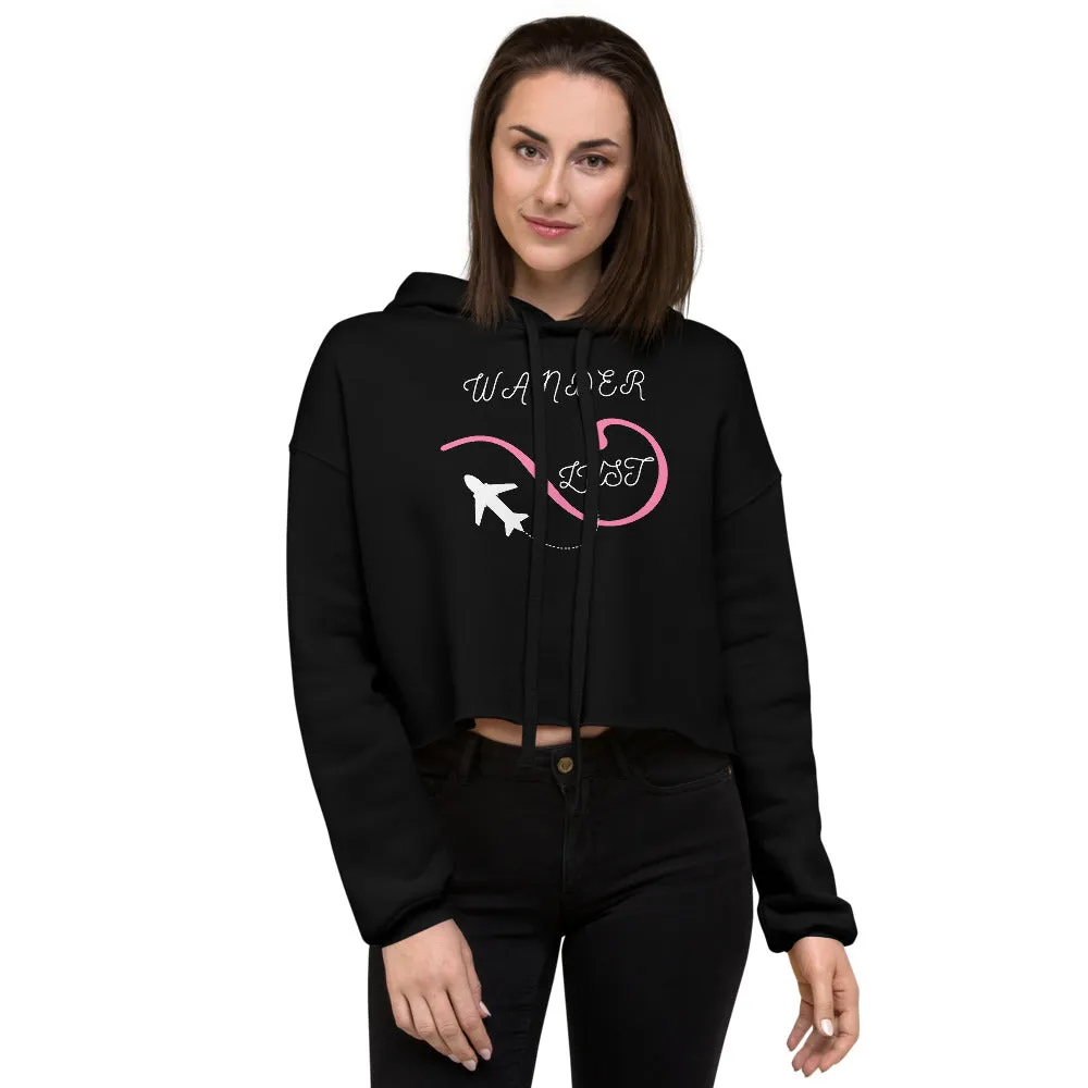 "Wanderlust" Women's Travel Crop Hoodie Eco Sweatshirt