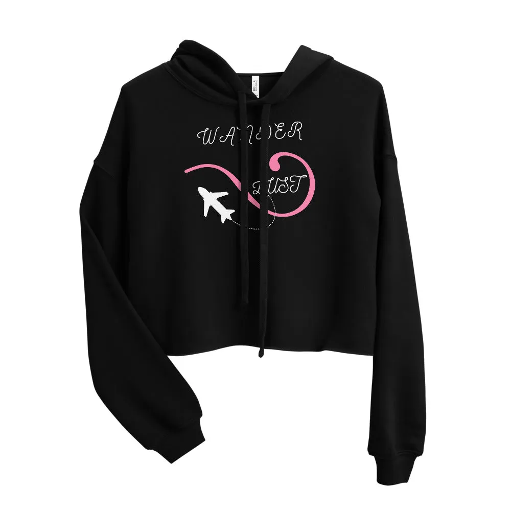 "Wanderlust" Women's Travel Crop Hoodie Eco Sweatshirt