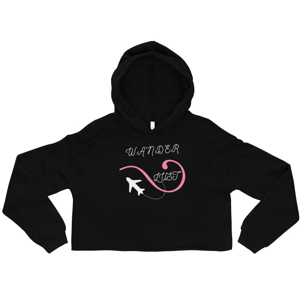 "Wanderlust" Women's Travel Crop Hoodie Eco Sweatshirt