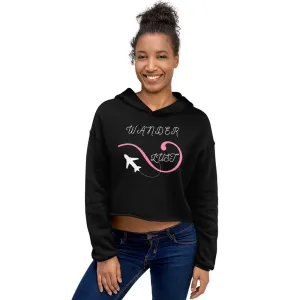 "Wanderlust" Women's Travel Crop Hoodie Eco Sweatshirt