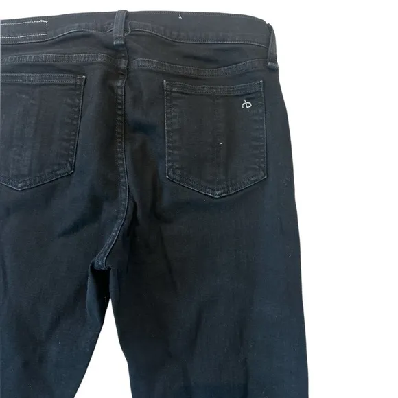 Rag &amp; Bone Cropped Flare Jeans Black