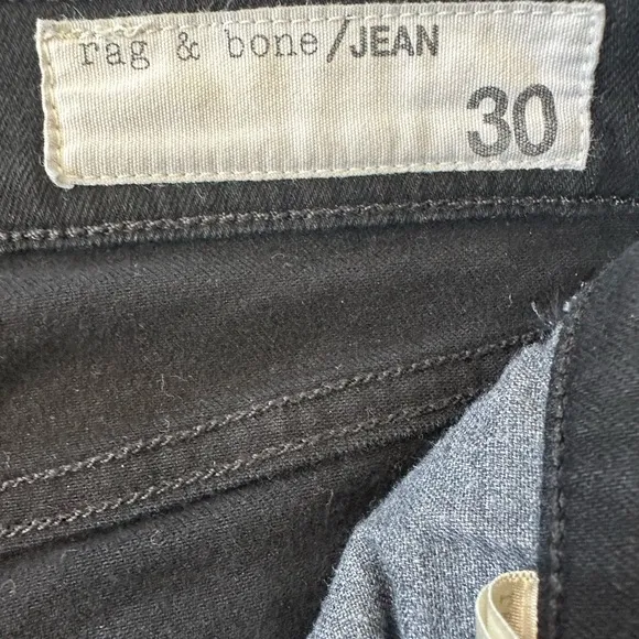 Rag &amp; Bone Cropped Flare Jeans Black