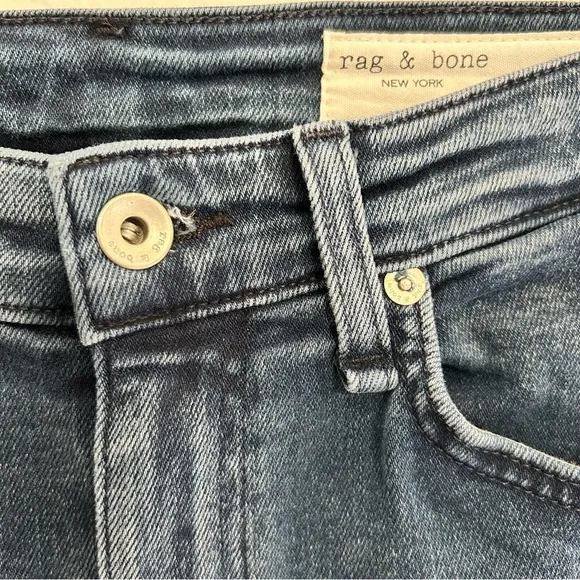 Rag &amp; Bone Nina High-Rise Ankle Skinny Jean in Medium Wash Size 27