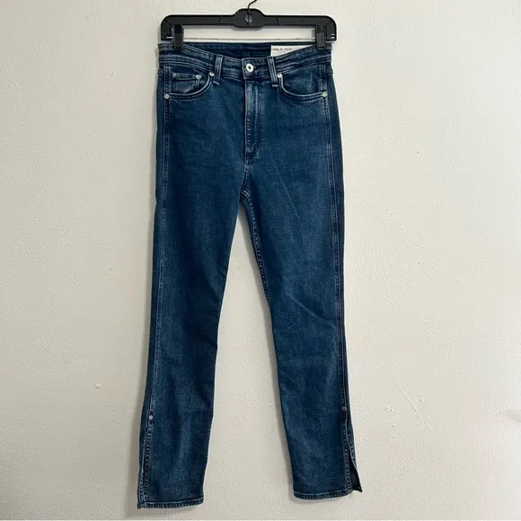 Rag &amp; Bone Nina High-Rise Ankle Skinny Jean in Medium Wash Size 27