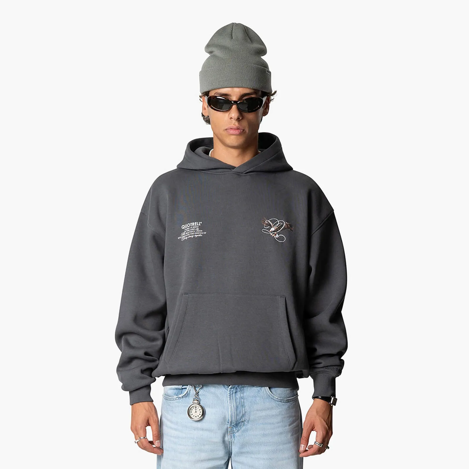 RAPTOR HOODIE | ANTHRACITE/WHITE
