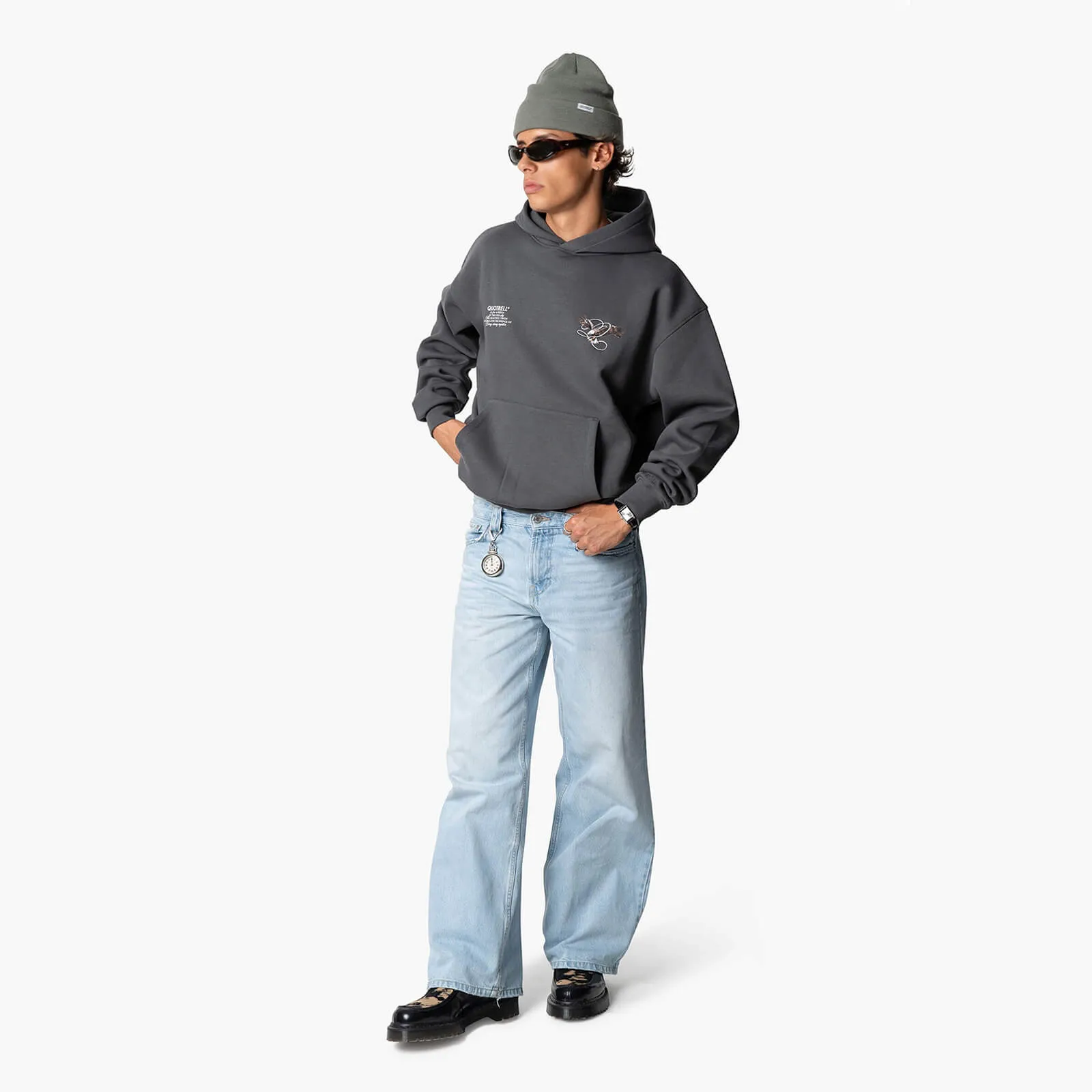 RAPTOR HOODIE | ANTHRACITE/WHITE