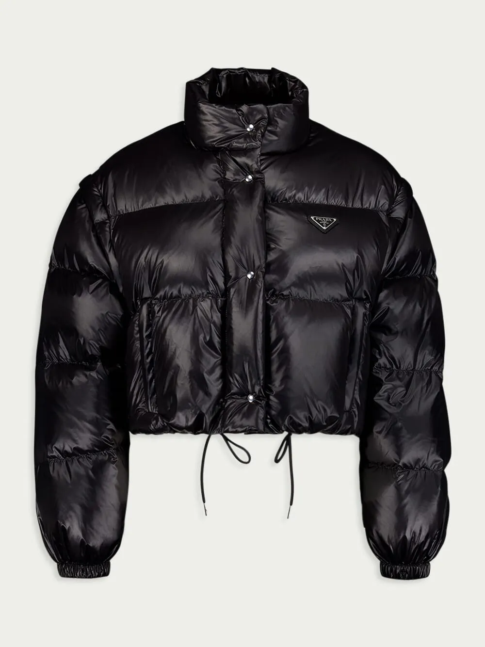 Re-Nylon Cropped Convertible Down Jacket