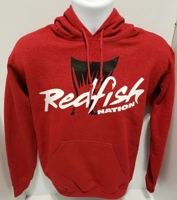 Redfish Nation Winter Heavy Cotton Hoodies - Red