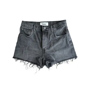 Reformation Charlie High Rise Jean Short in Havana Charcoal grey size 25