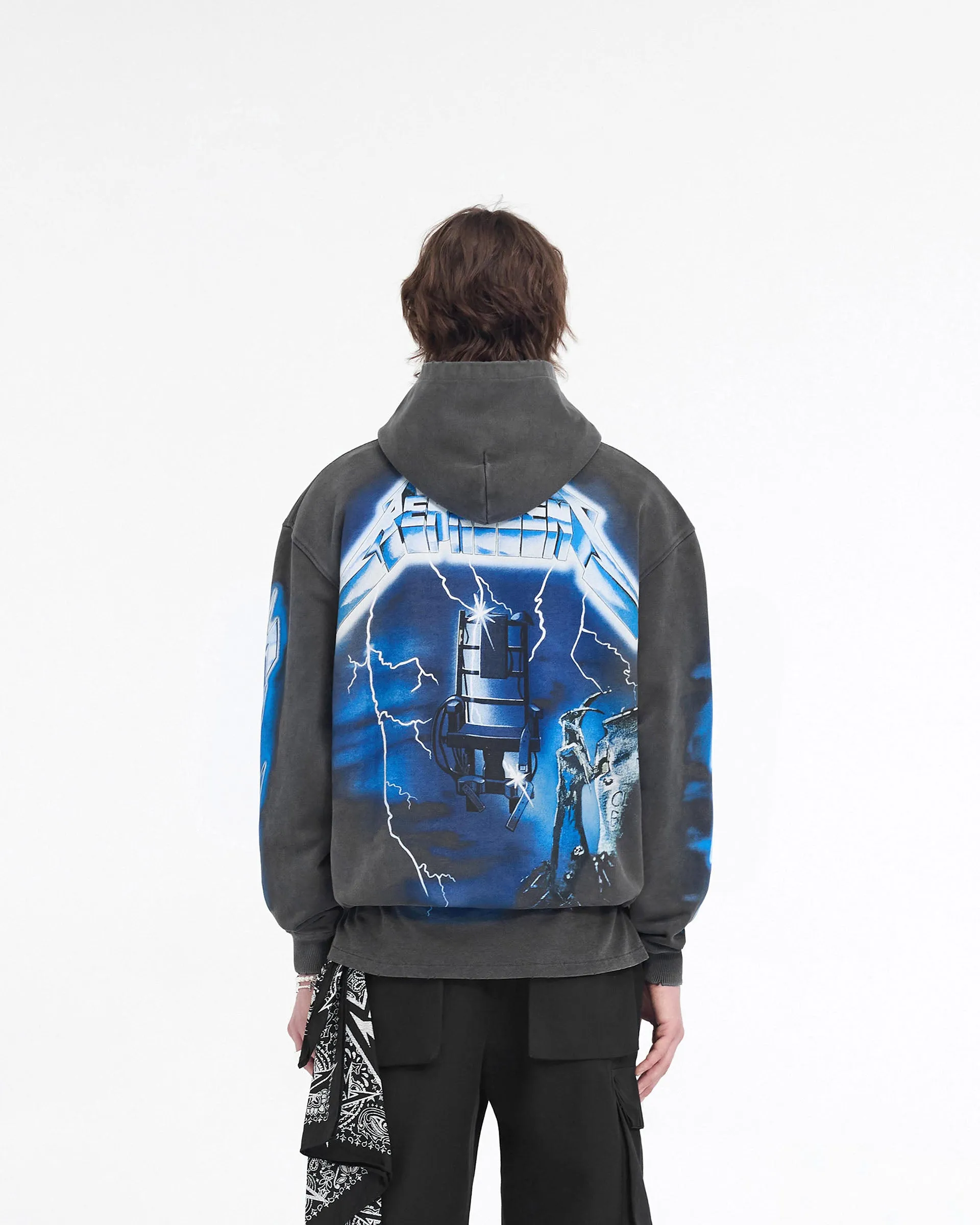 Represent X Metallica Ride The Lightning Hoodie - Vintage Grey