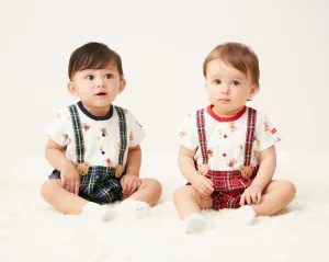 Retro Bear Suspenders Onesie