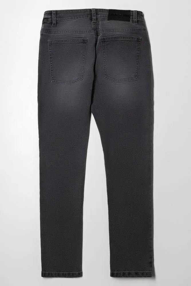 Rip And Repair Denim Jeans Grey