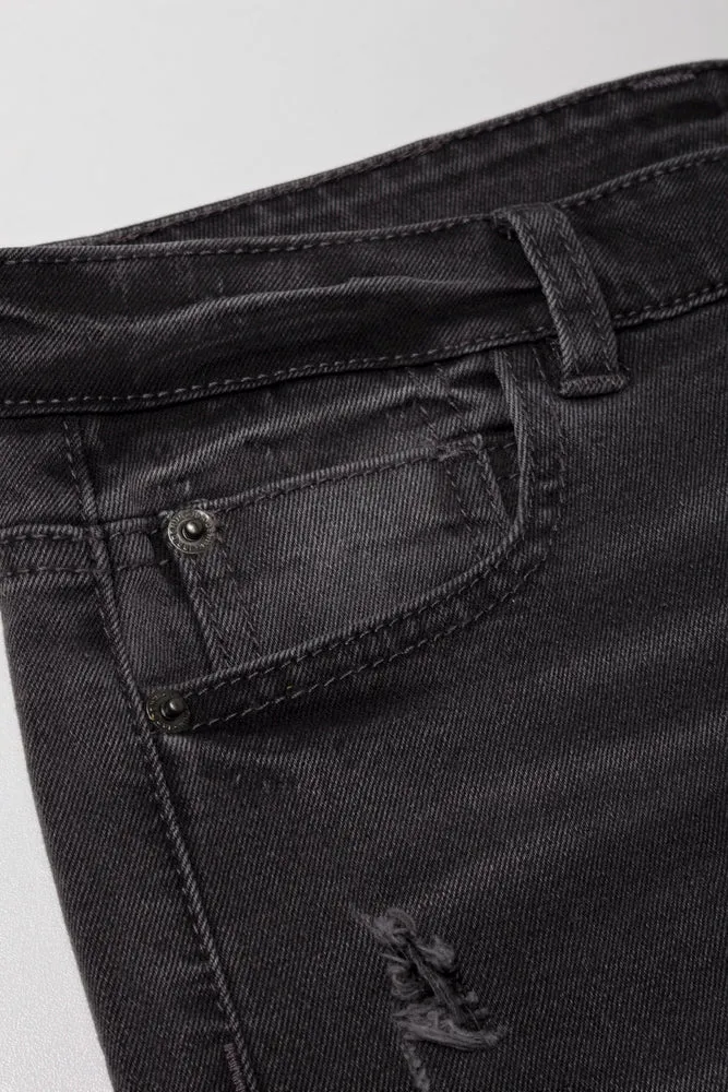 Rip And Repair Denim Jeans Grey