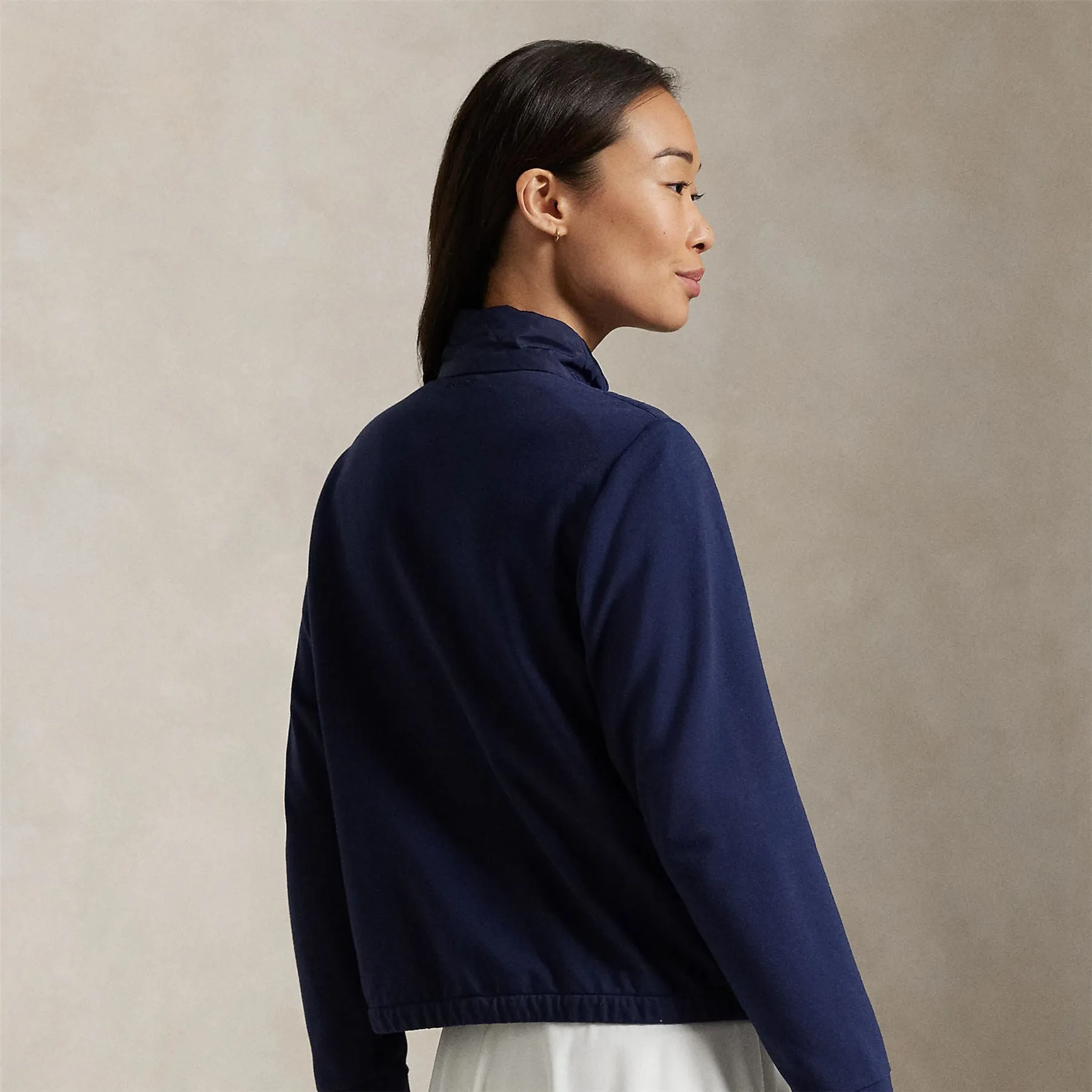 RLX Full Zip Cropped Tech Terry Jacket Refined Navy