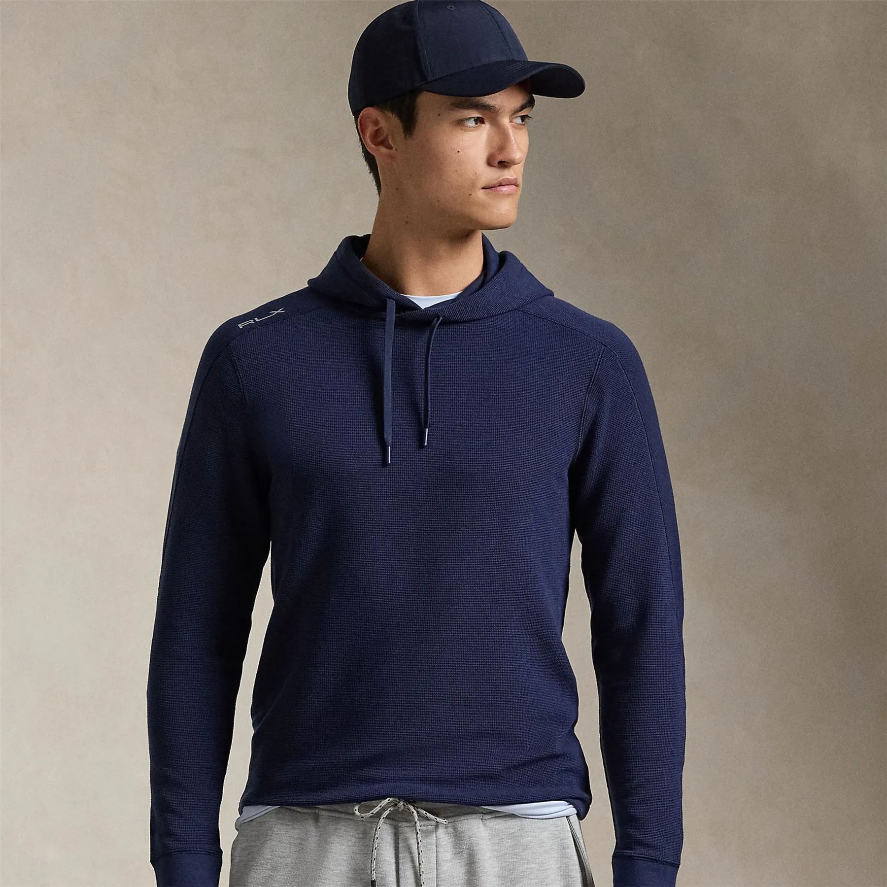 RLX Tech Waffle Hoodie Refined Navy