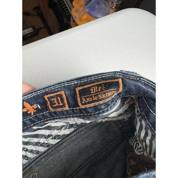 Rock Revival Jeans Womens 31 Blue Mei Skinny Stretch Denim Distressed