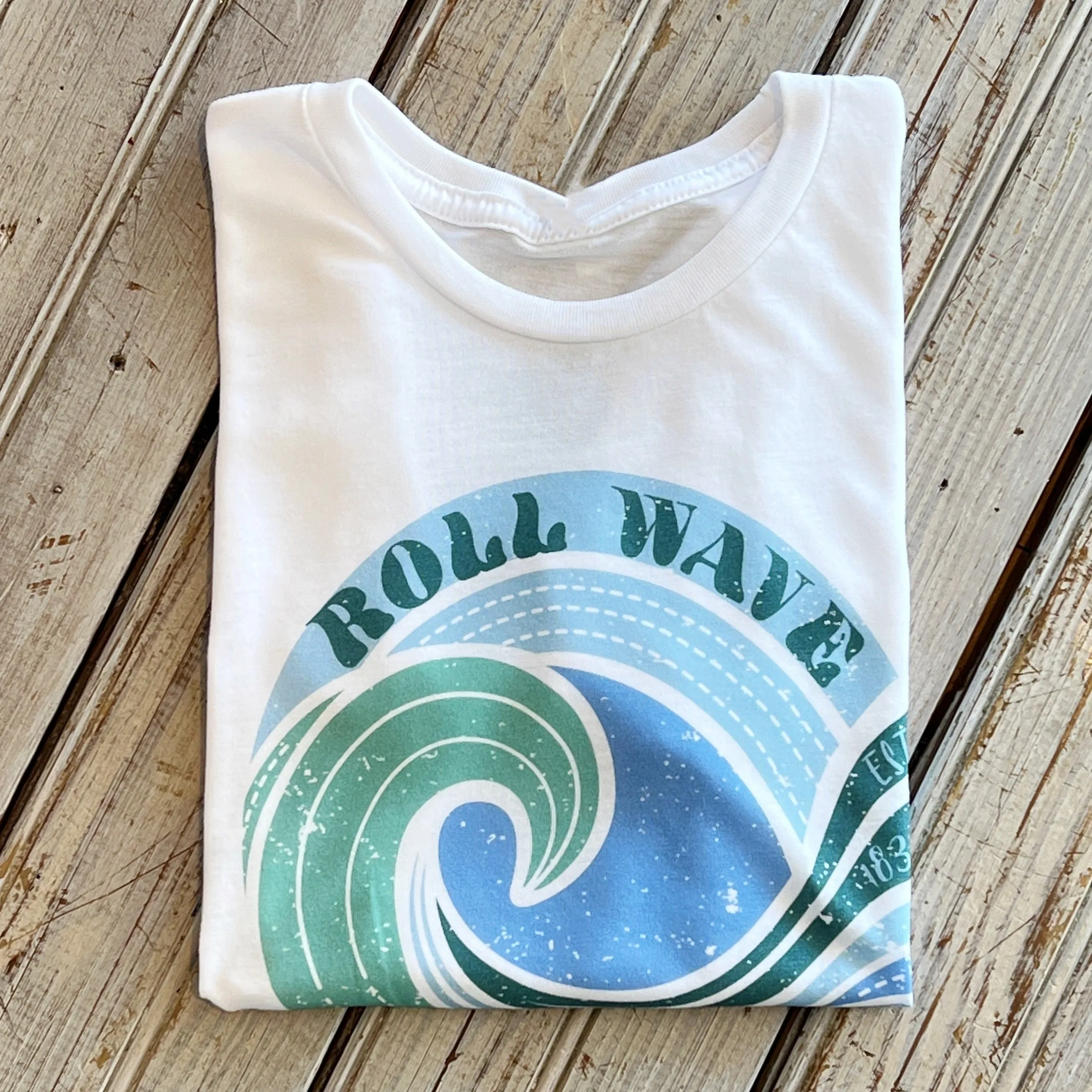 Roll Wave Circle Crop Top-white