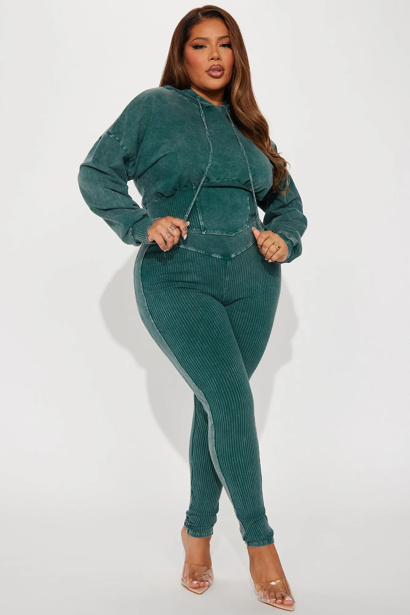 Rory Mineral Wash Legging Set - Hunter
