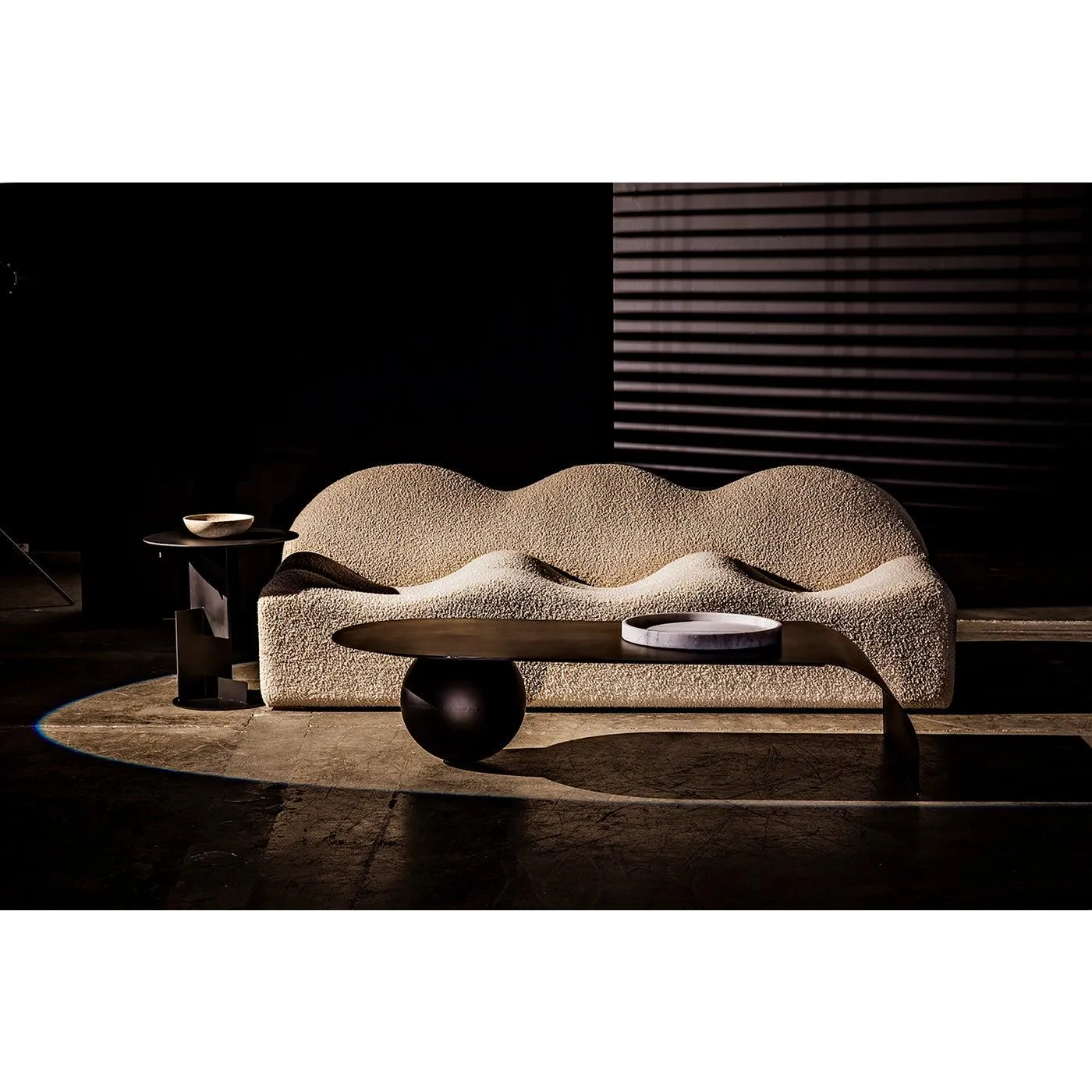 Rosario Coffee Table, Black Steel