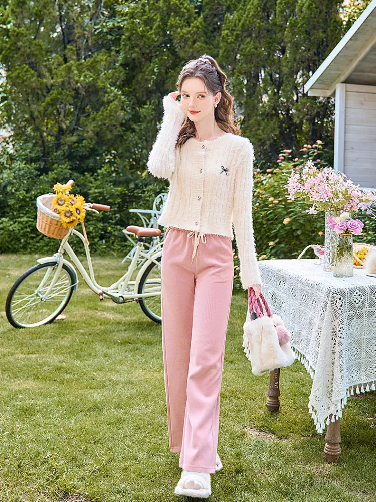 Rose Soft Ribbed Pants