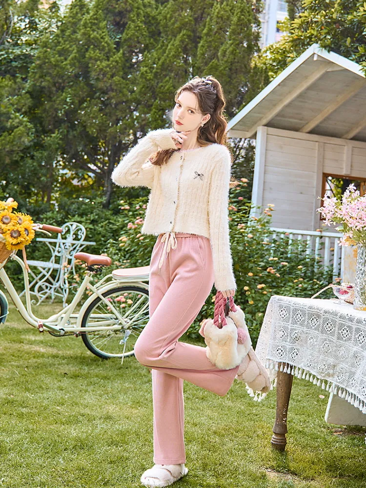 Rose Soft Ribbed Pants