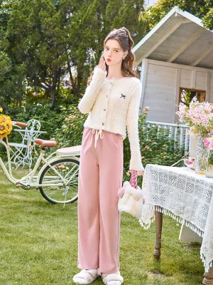 Rose Soft Ribbed Pants